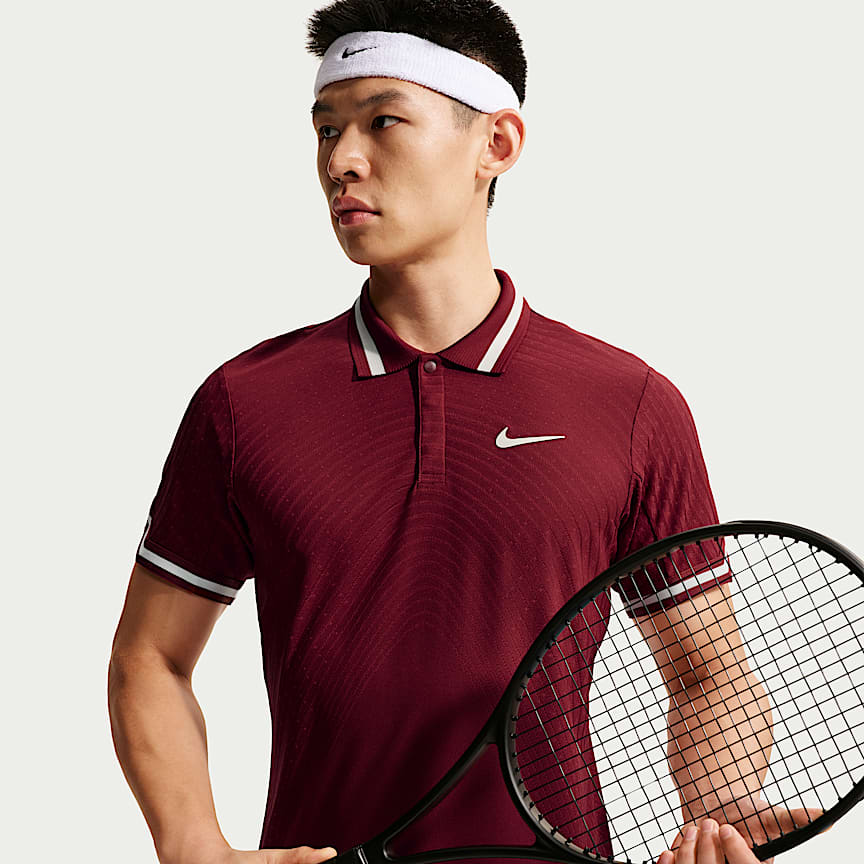 ナイキコート　ヘリテージ メンズ テニスポロシャツ Mホワイト/ネイビー/レッド NIKE公式】ナイキコート ヘリテージ メンズ テニスジャケット